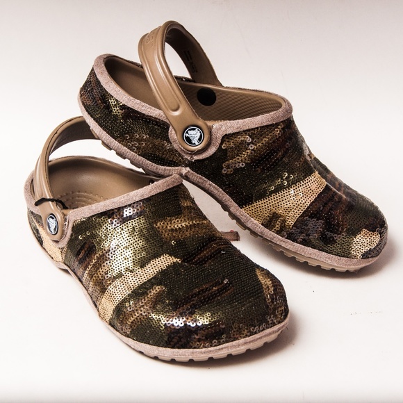 crocs sequin shoes